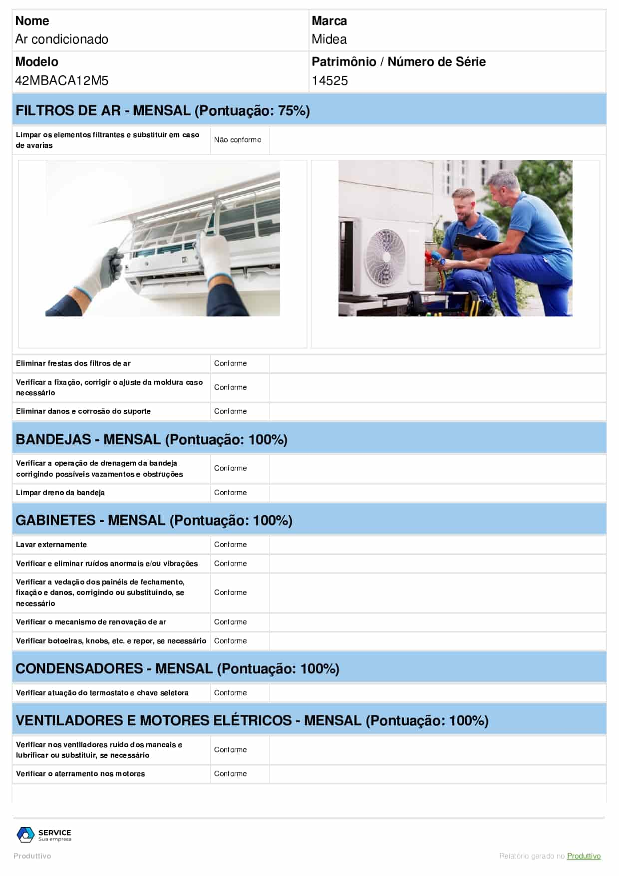 Declaração de serviços prestados mensal pronta para usar no sistema do Produttivo 02