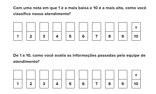 exemplo de perguntas pesquisa de satisfação