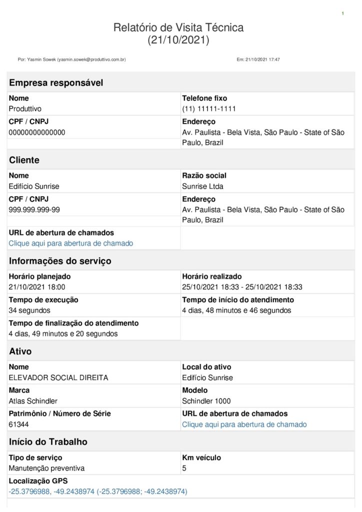 relatório de visita técnica manutenção de equipamentos hospitalares 