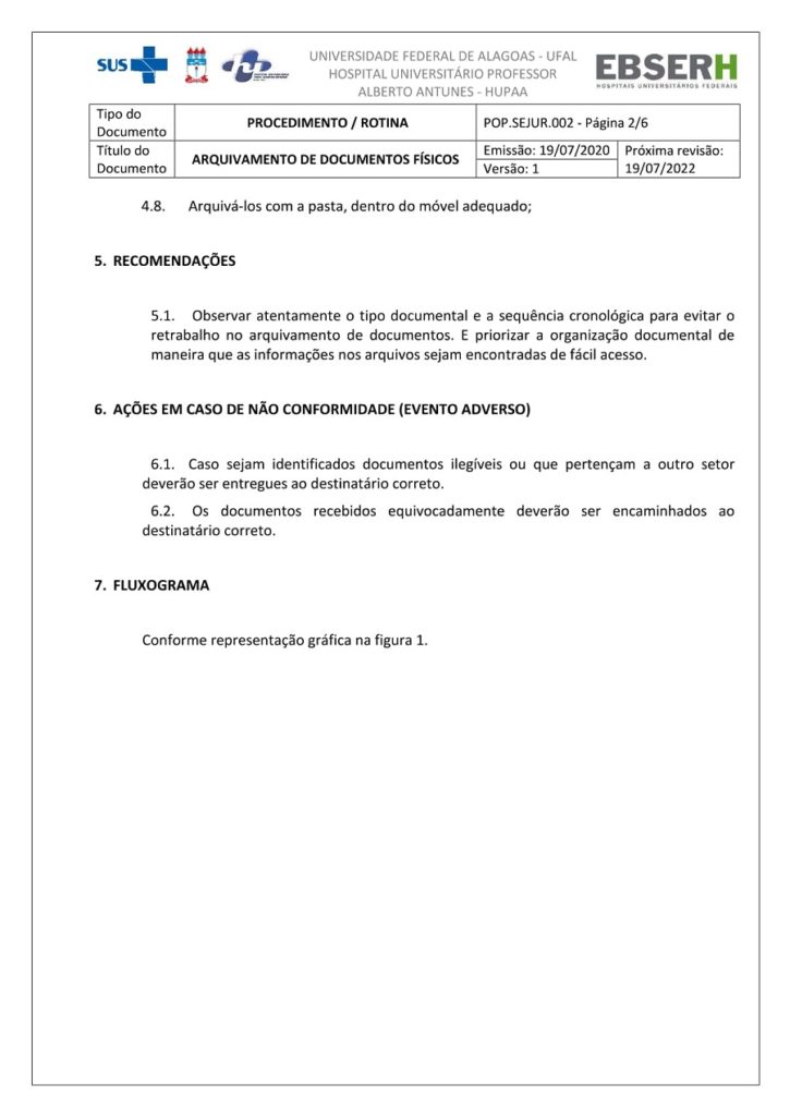 PROCEDIMENTO OPERACIONAL PADRÃO ARQUIVAMENTO 02