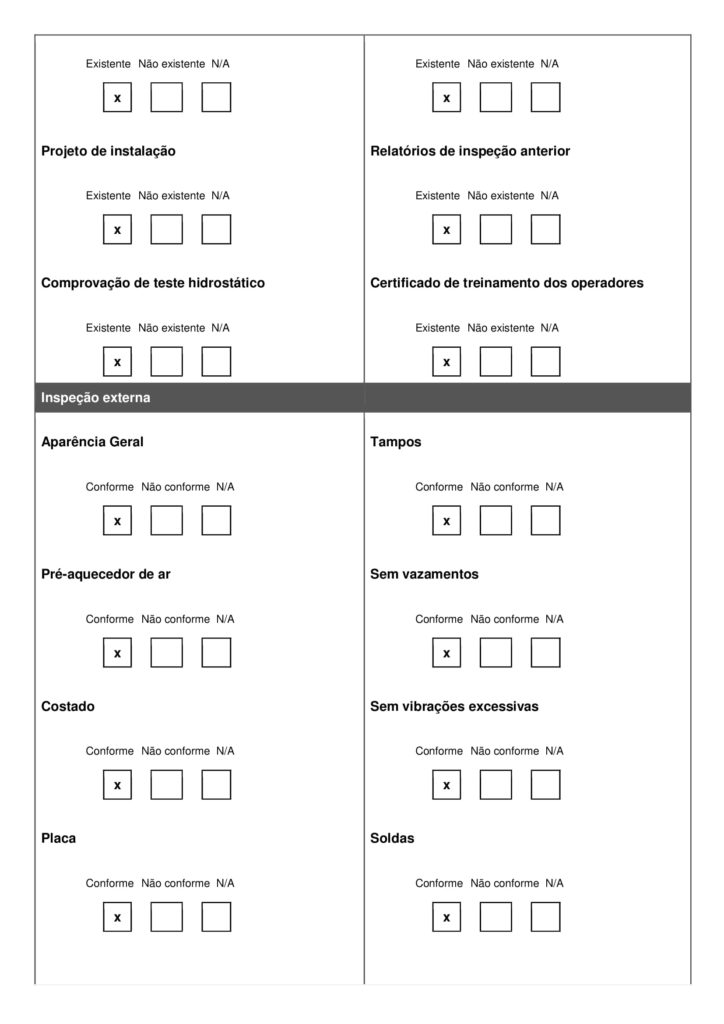 Formulário para Inspeção de Segurança - Designado Cipa