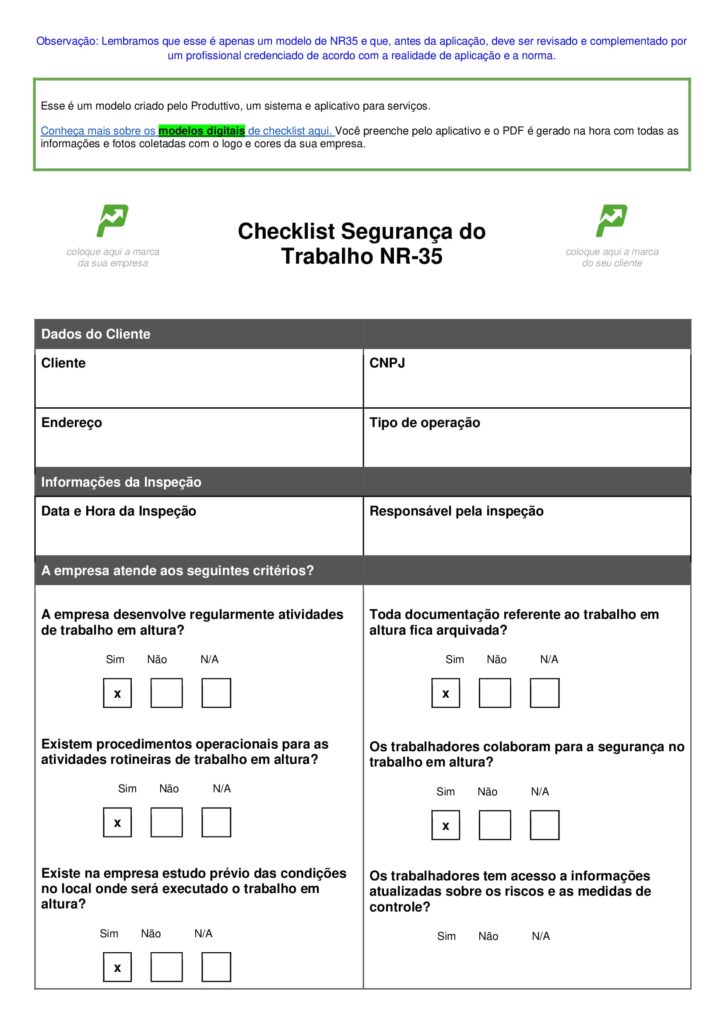 check list segurança do trabalho NR 35 01