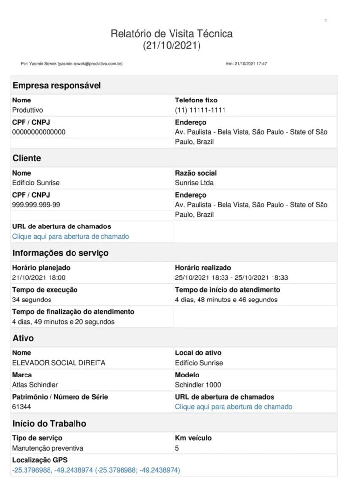 relatório de visita técnica