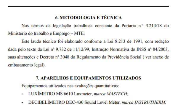 exemplo de LTCAT 04