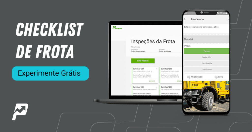 Checklist de frota para usar em aplicativo 