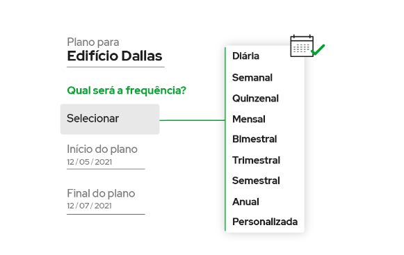 Plano de atividades do Produttivo para agendamento de inspeções e manutenções 