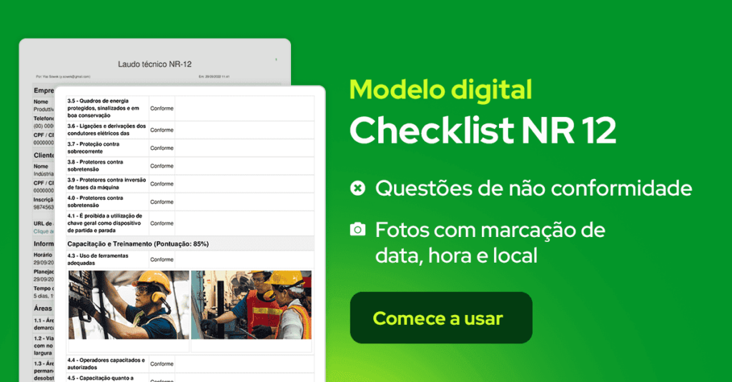 Modelo de Checklist NR 12 digital