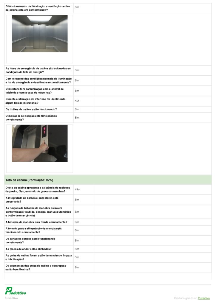 modelo checklist manutenção de elevadores página 02