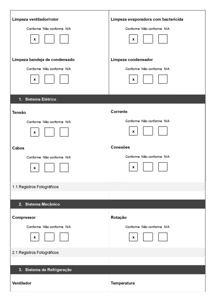 Check list Manutenção Preventiva Ar Condicionado para baixar página 02