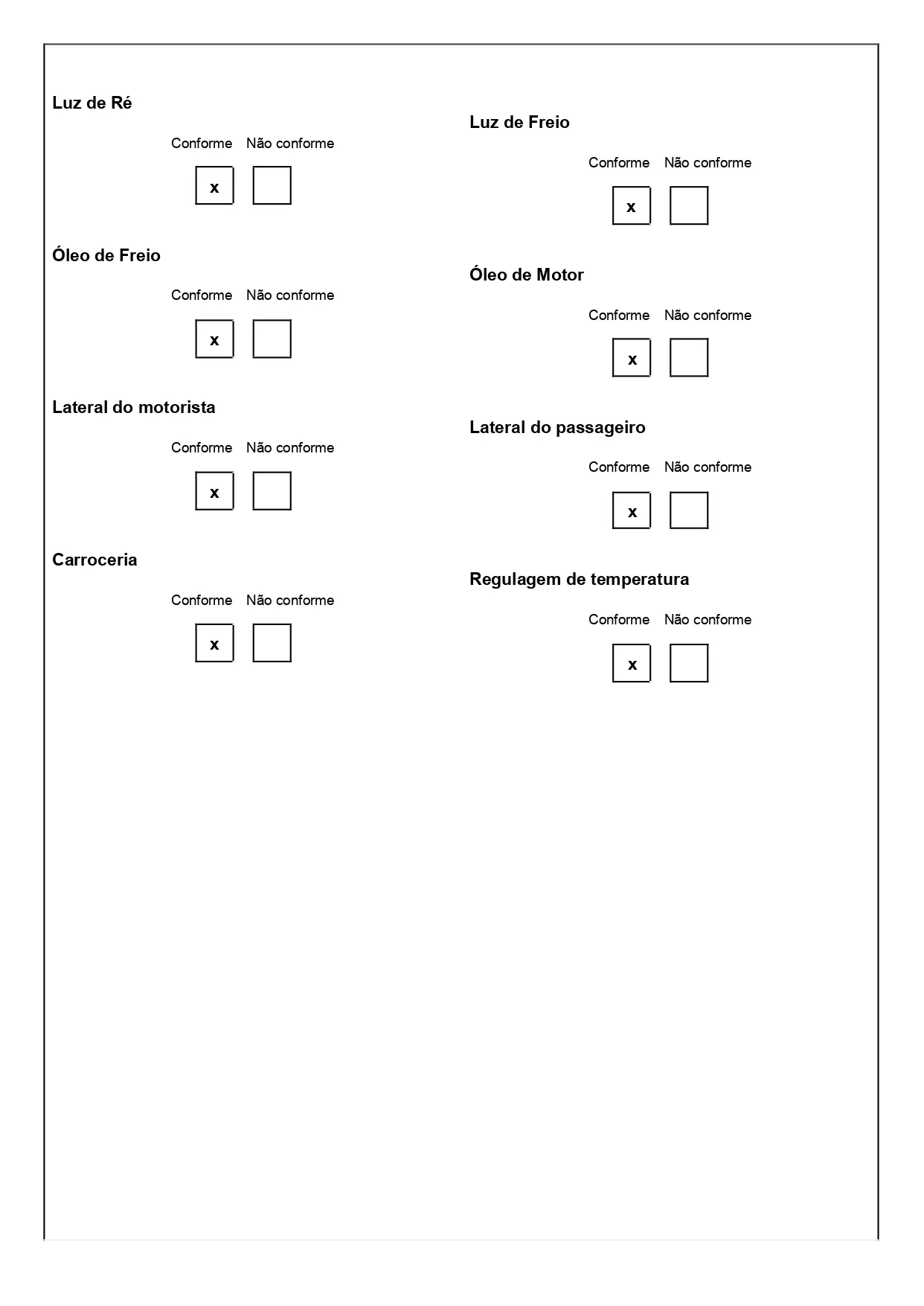 Exemplo de check list de veículos em Word para baixar de graça 05