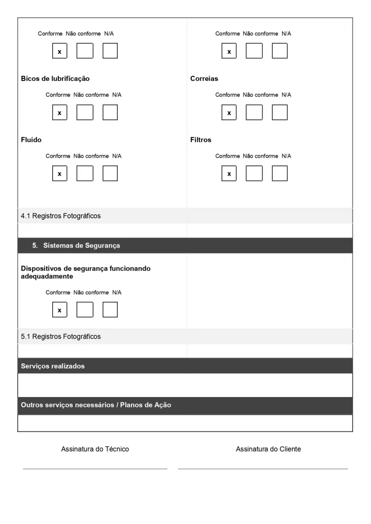 Check list Manutenção Preventiva Máquinas para baixar gratuitamente página 03