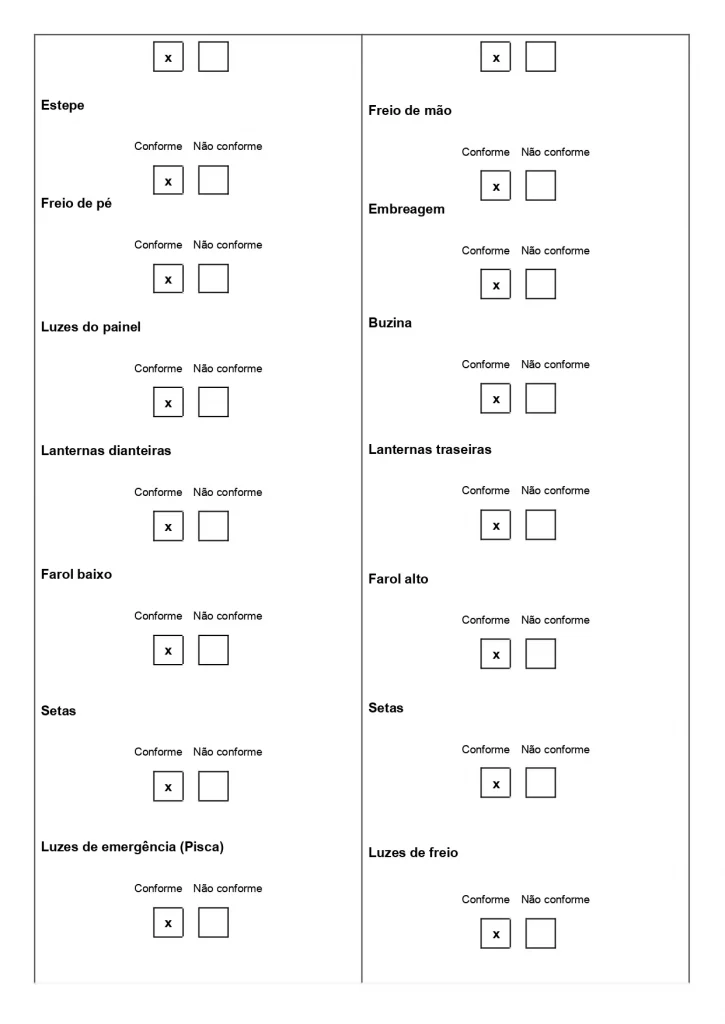 Check list Manutenção Preventiva Veículos para baixar gratuitamente página 02