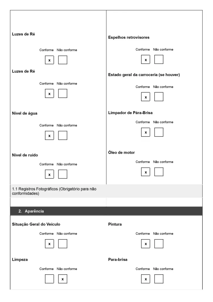 Check list Manutenção Preventiva Veículos para baixar gratuitamente página 03