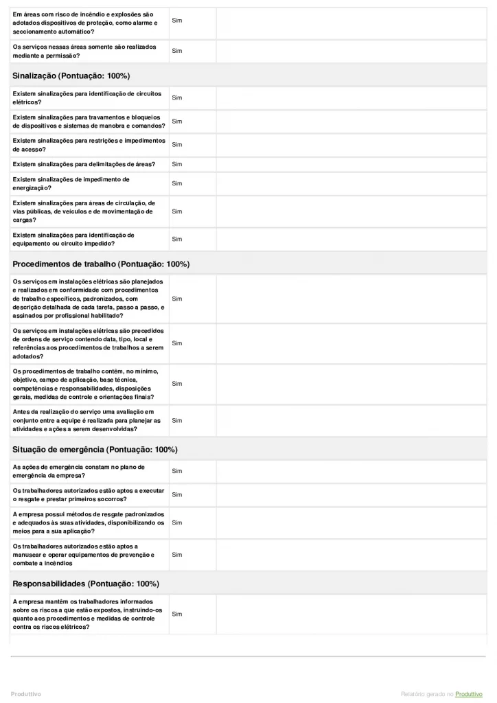 Modelo de Checklist NR 10 digital para usar em aplicativo página 03