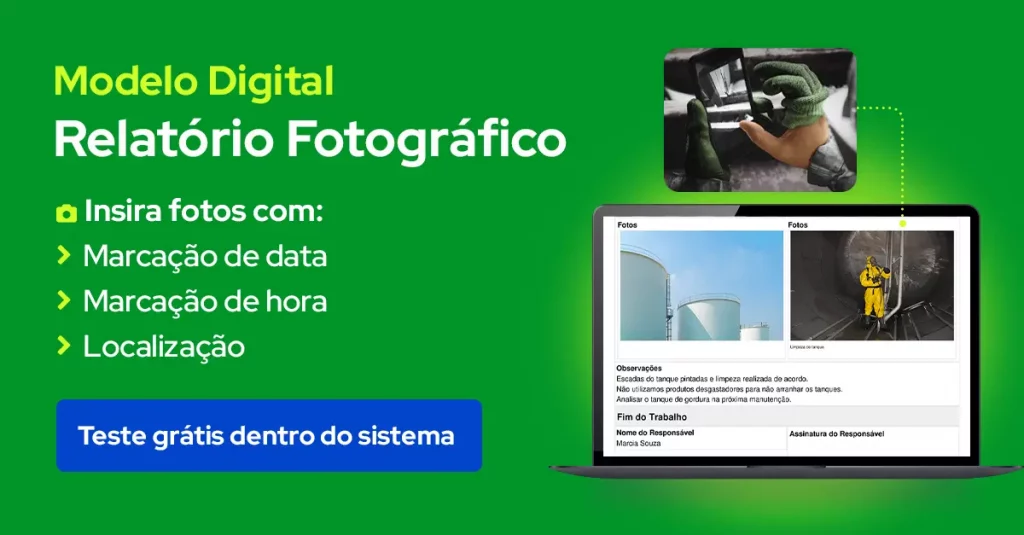 Modelo de Relatório Fotográfico Digital para usar dentro do sistema do Produttivo