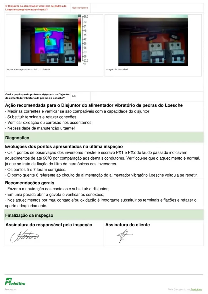 Modelo de relatório de termografia digital para usar em aplicativo página 04