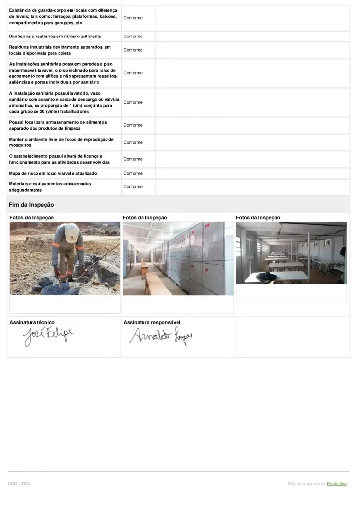 modelo de relatório de visita de campo ambiental para usar em aplicativo página 03