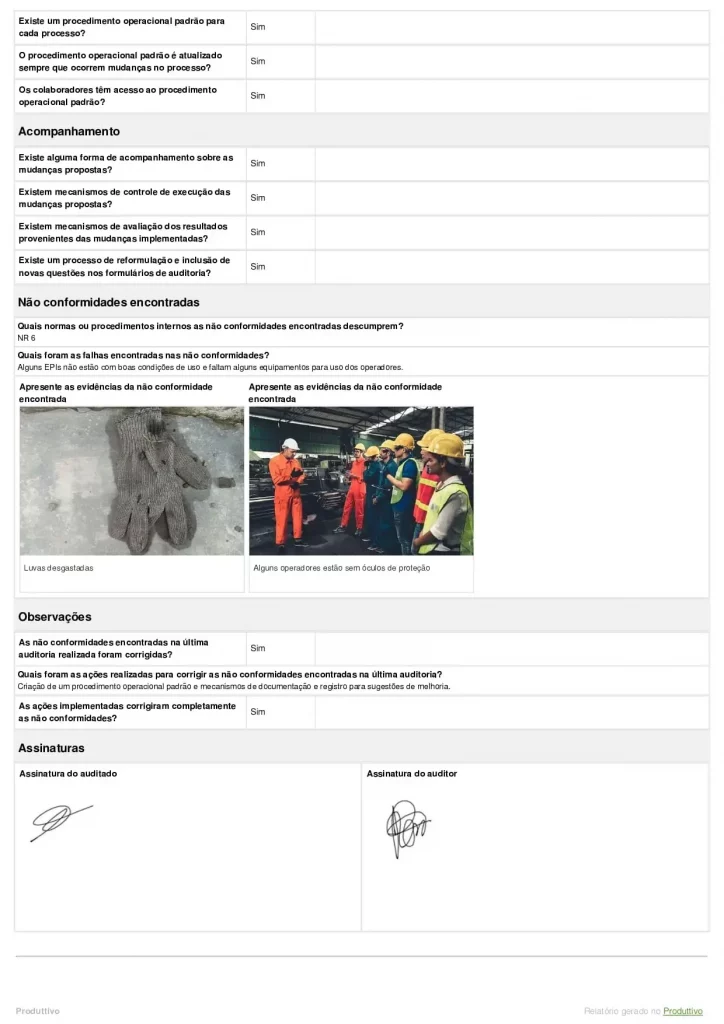 modelo de relatório fotográfico de auditoria digital para usar em aplicativo página 03