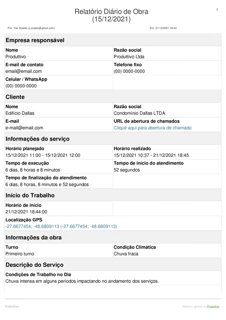 Modelo Checklist online de obra para usar em aplicativo 01