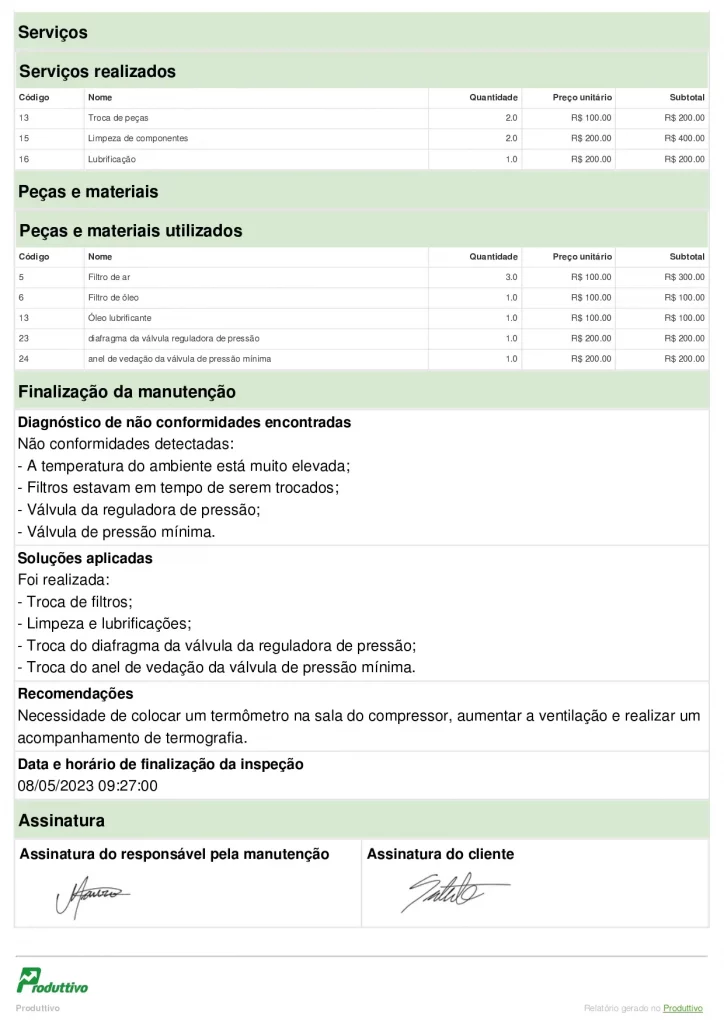 modelo de checklist online de manutenção de compressores para usar em aplicativo página 04