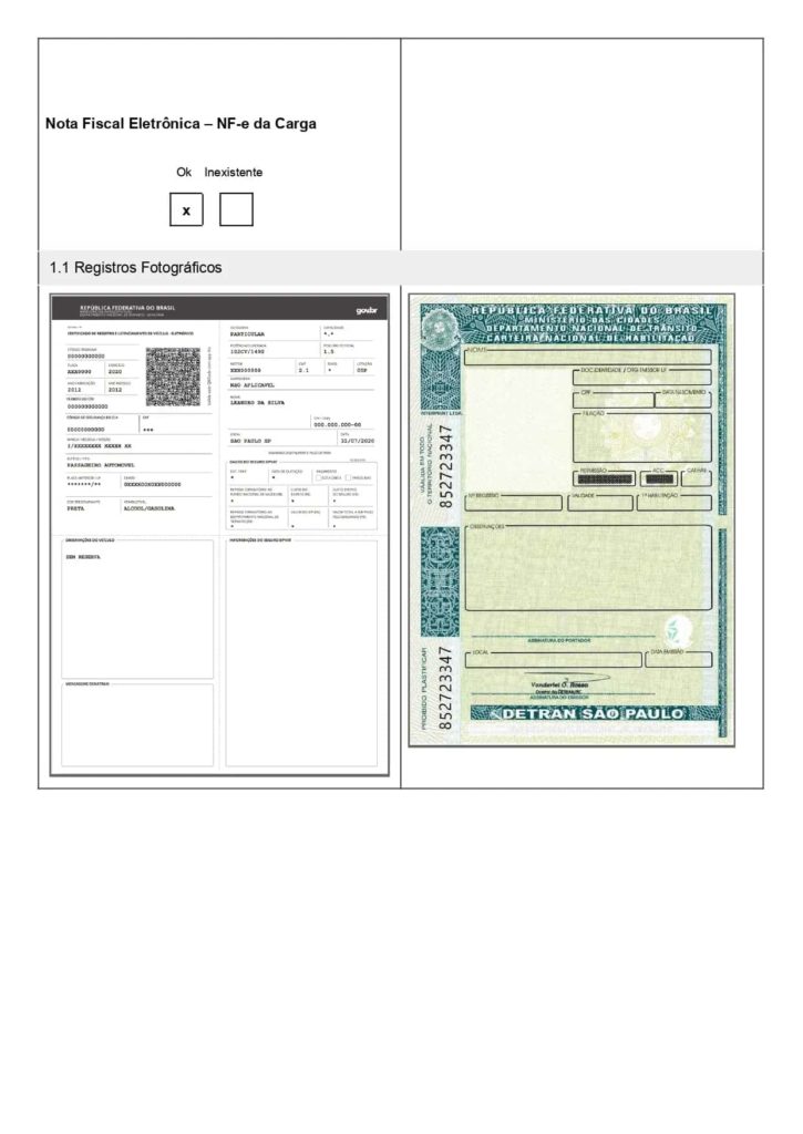 Exemplo de modelo de checklist de processo para controle de entrada e saída de veículos. Checklist para baixar grátis e personalizar. Página 02