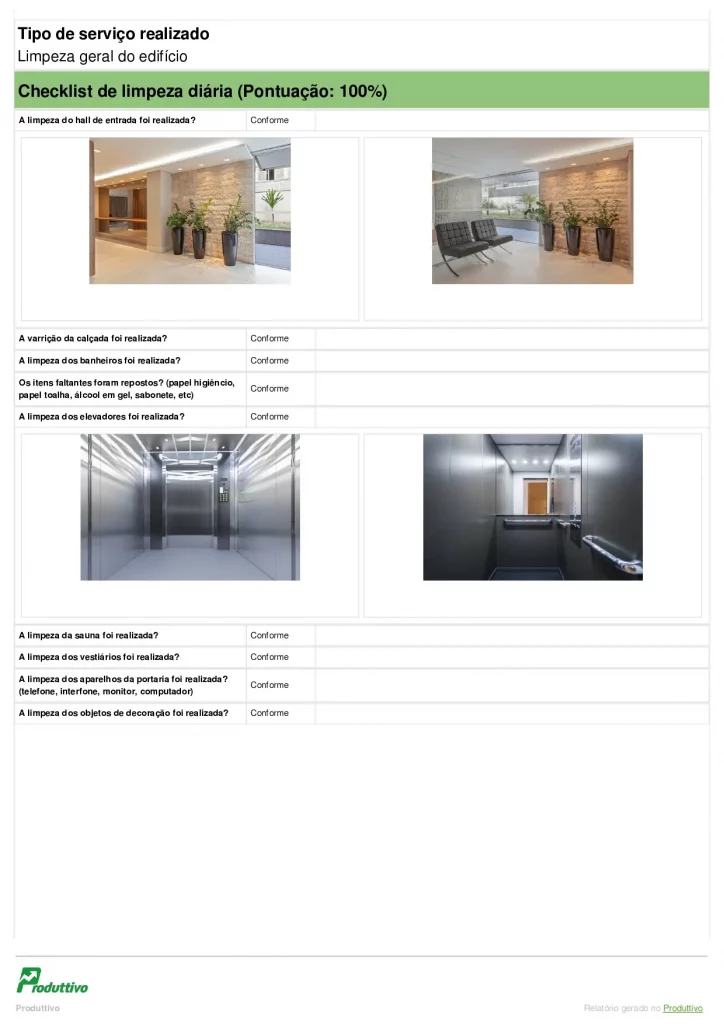 Modelo de checklist limpeza predial digital para usar em aplicativo página 02