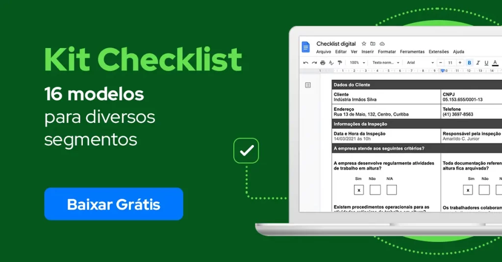 Modelos de checklist para diferentes segmentos que você pode baixar gratuitamente ao clicar nessa imagem