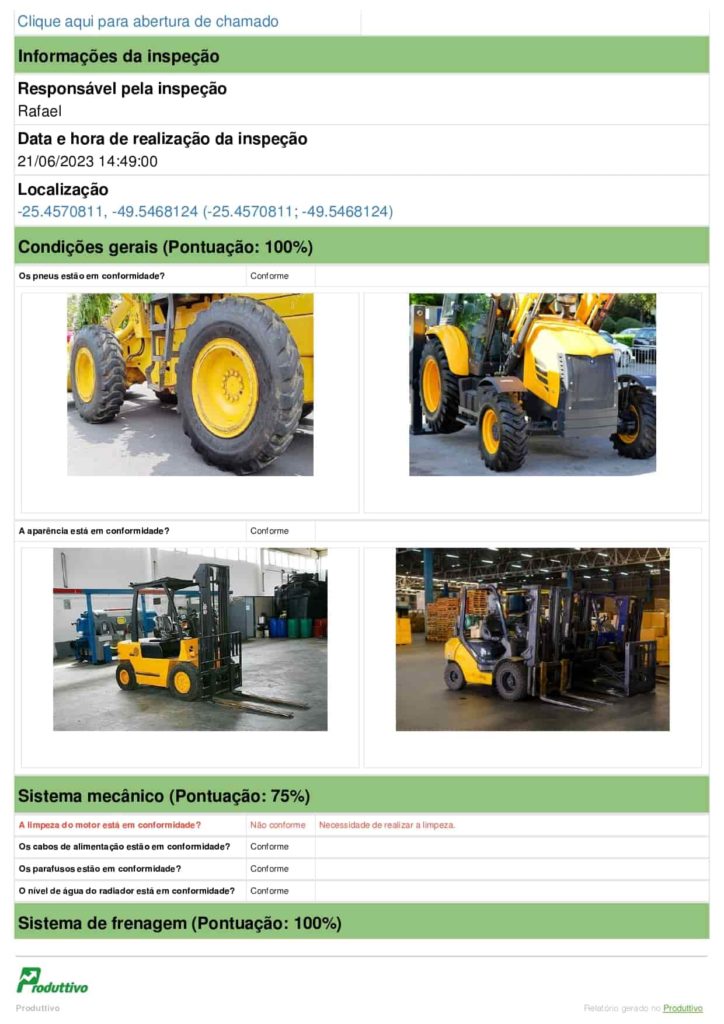 Modelo de check list empilhadeira digital para usar no app do Produttivo, página 02