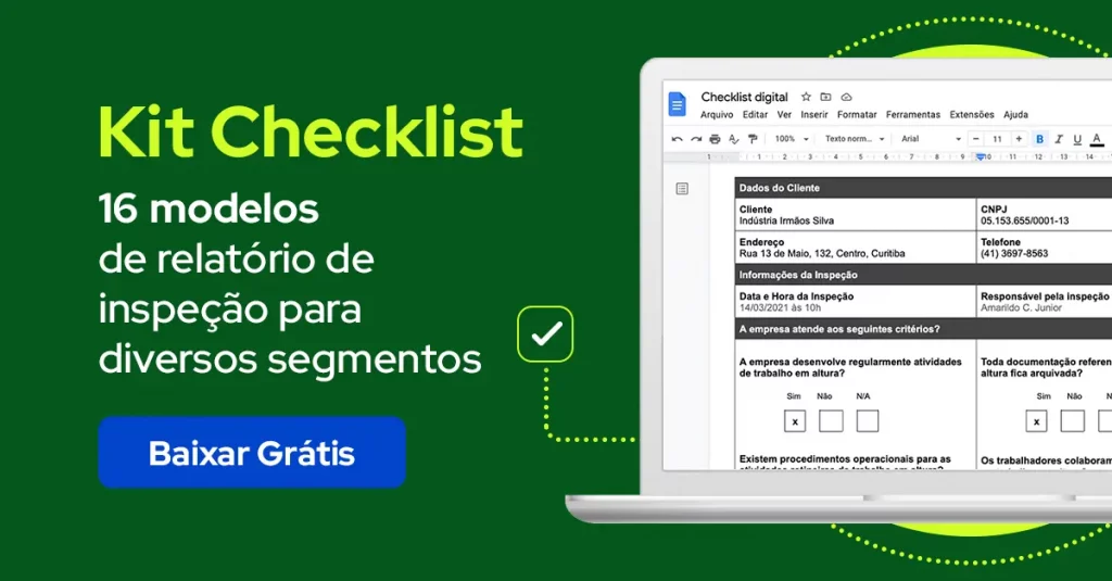 Modelos de relatório de inspeção para baixar gratuitamente, 16 modelos para diversos segmentos
