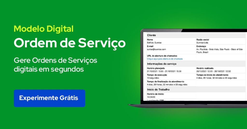 Modelo de ordem de serviço digital para usar no sistema do Produttivo