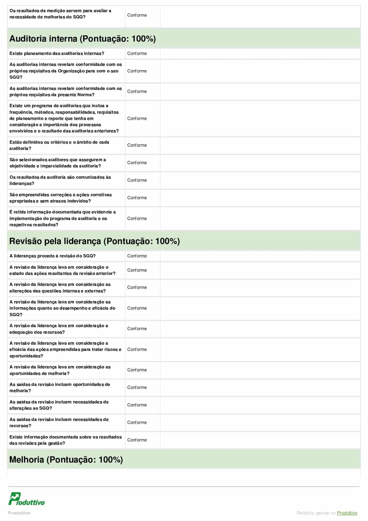 Relatório de inspeção de qualidade PDF modelo digital para usar no sistema do Produttivo, página 03