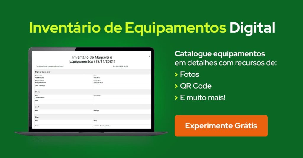 Modelo de Inventário de Equipamentos digital