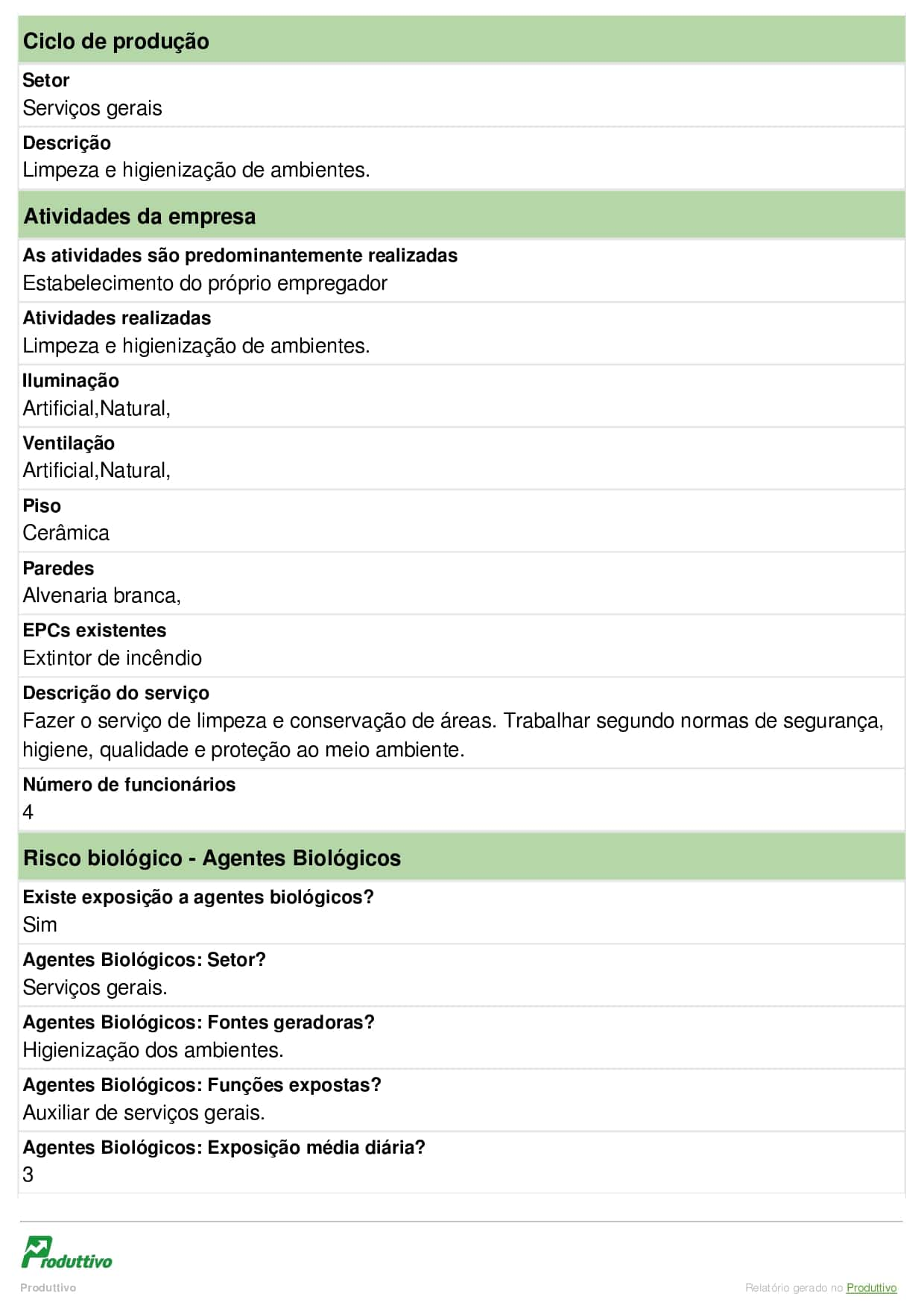 Modelo de laudo de insalubridade digital para usar no sistema do Produttivo, página 03