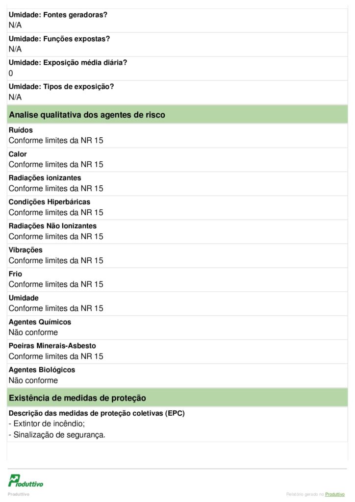 Modelo de laudo de insalubridade digital para usar no sistema do Produttivo, página 08