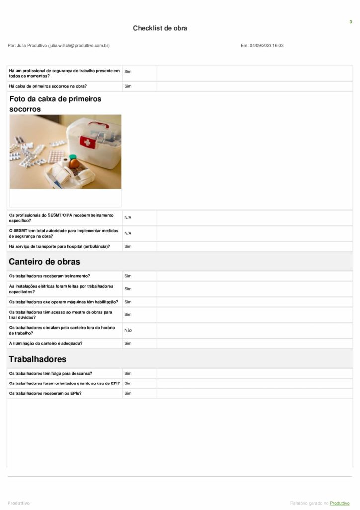 Modelo de Checklist de obra digital para usar no sistema do Produttivo, página 03