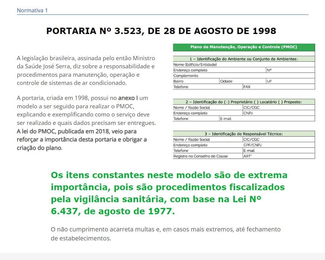 Guia com normas e legislações sobre manutenção de refrigeração 02