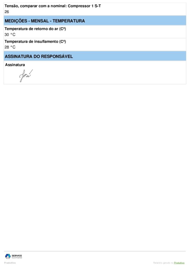 Declaração de serviços prestados mensal pronta para usar no sistema do Produttivo 09